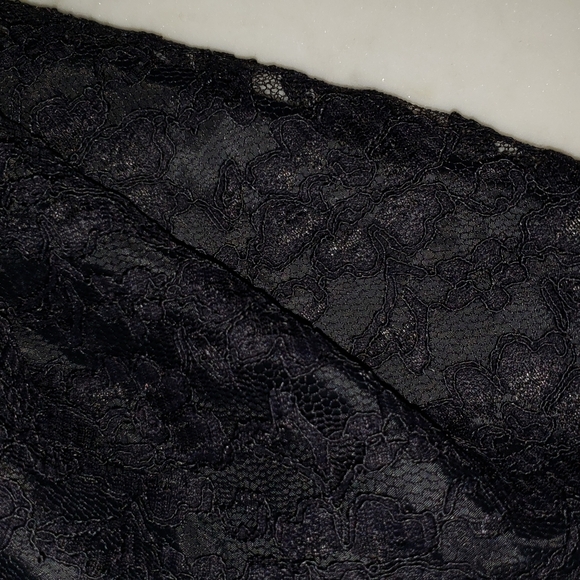 Liz Claiborne petite collection black lace halter midi dress size 8P - Picture 4 of 17